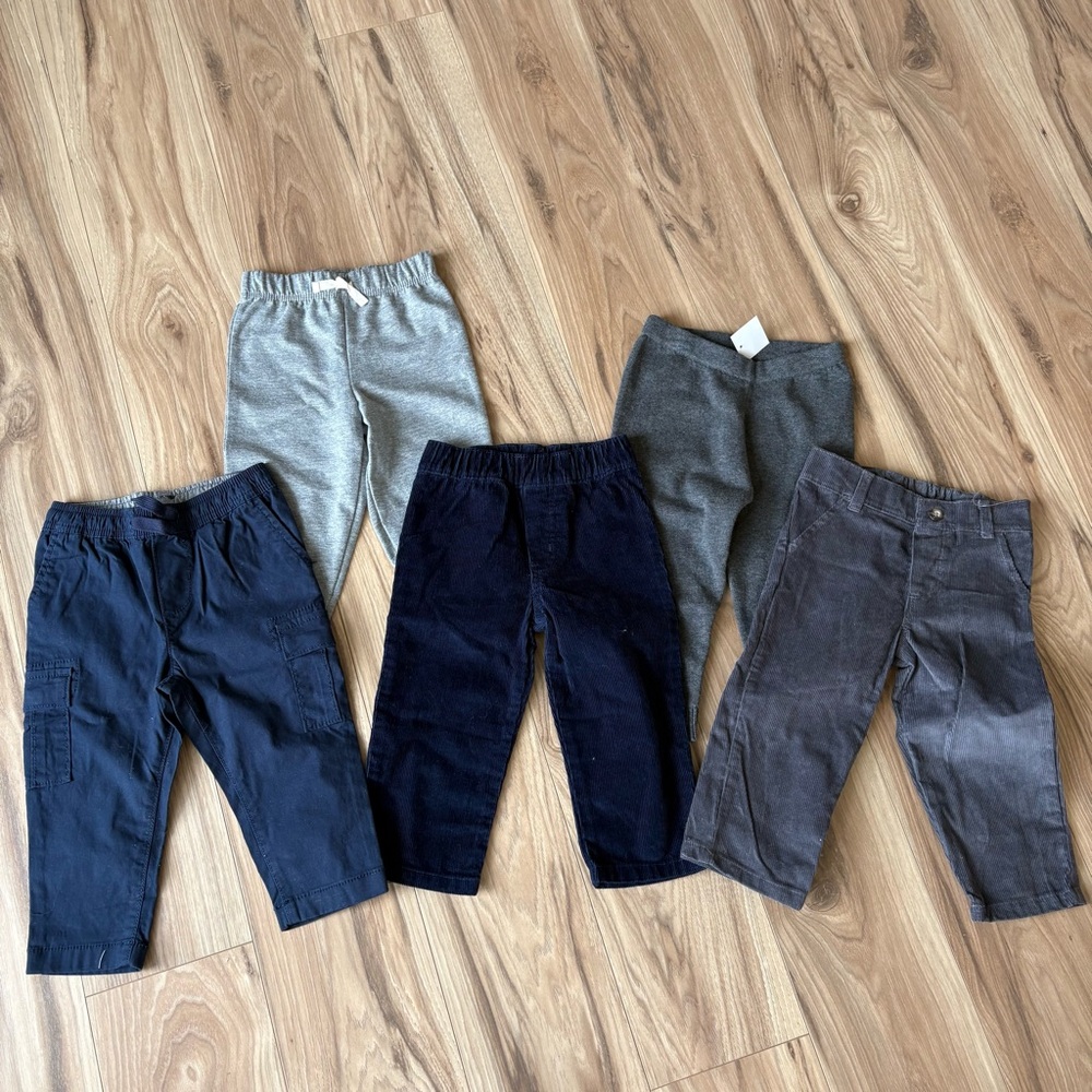 OshKosh B'gosh Navy, Gray & Charcoal Kids Pants Bundle